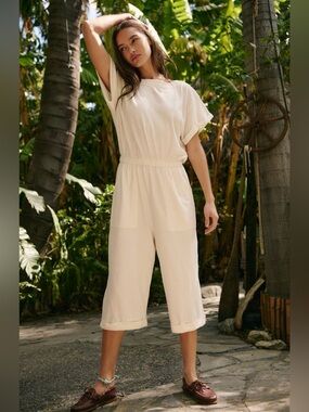 NWT FREE PEOPLE FRANKIE ONE PIECE JUMPSUIT IVORY